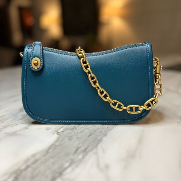 Coach Handbags - Coach Swinger C2643 plus Gold Coach Chain (2 straps) Coach Originals Blue
